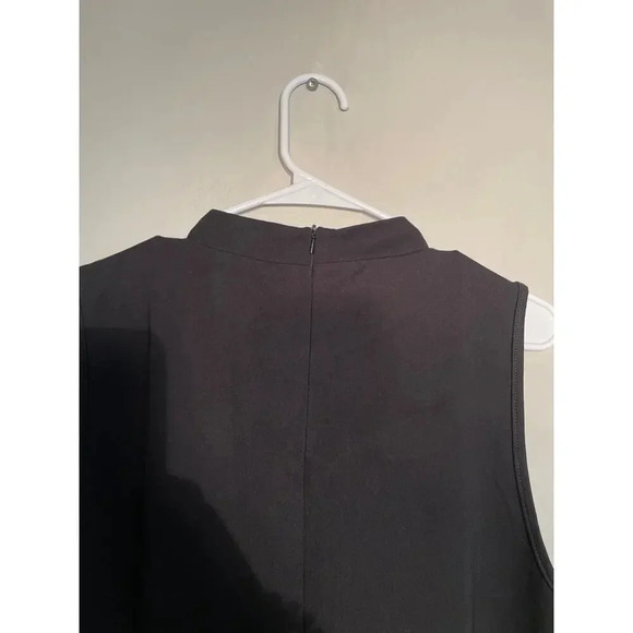 Pink‎ Lily Black Mock Neck Mini Dress with Rhinestone Tassels - Picture 6 of 10